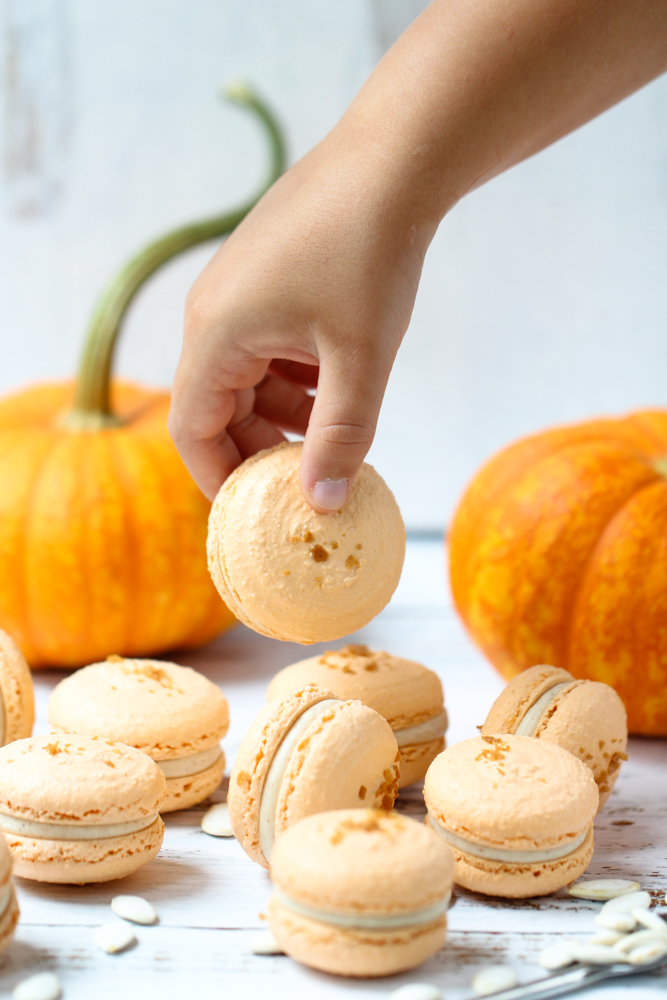 pumpkin pie macarons 