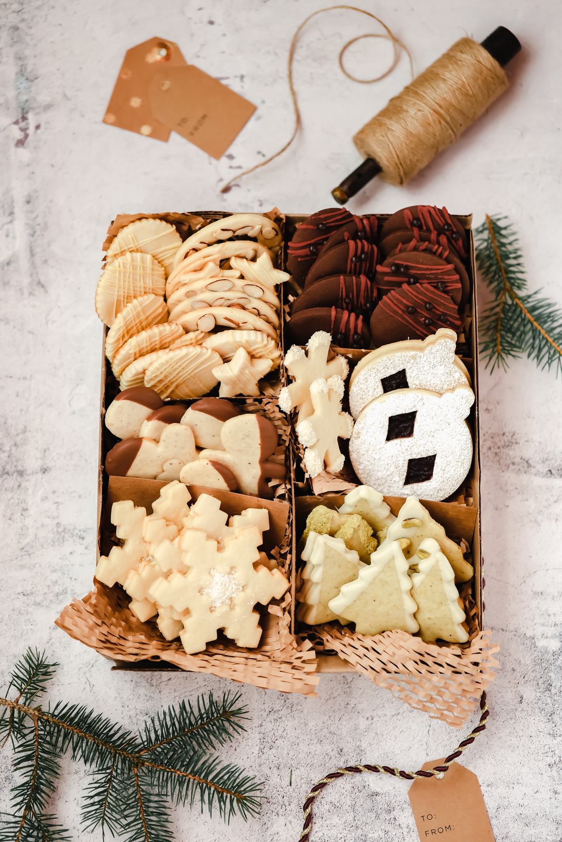 One dough Holiday Cookie Box