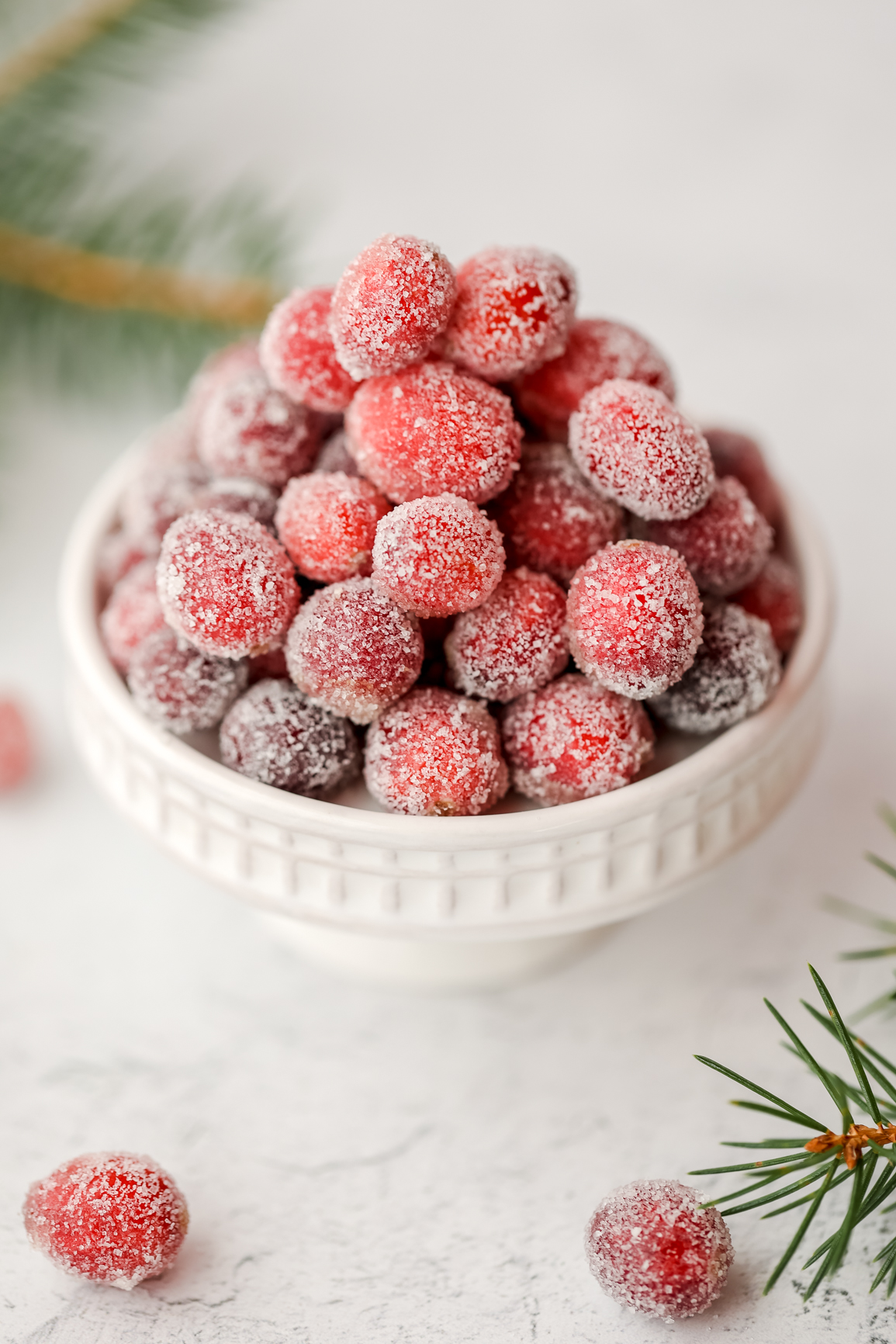 sugared cranberries with secret ingredient