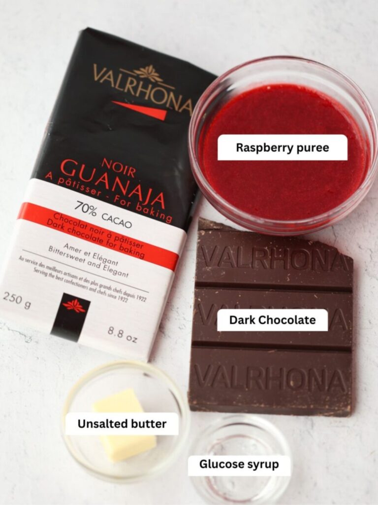 Labeled ingredients on the table. 