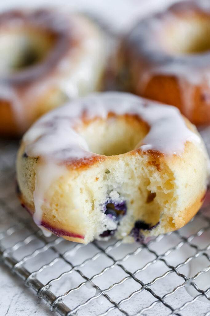 baked blueberry donuts