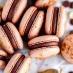 chocolate peanut butter macarons