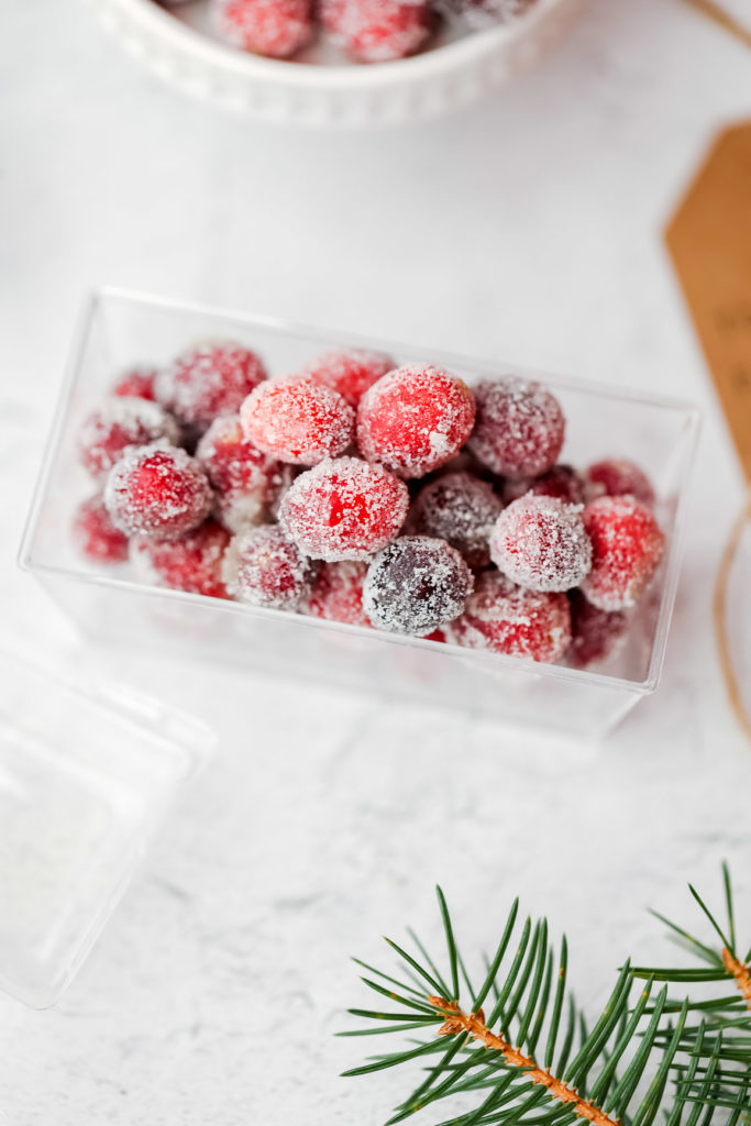 sugarred cranberries with secret ingredient