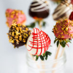 Chocolate-covered strawberries.