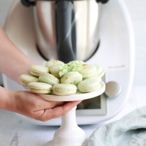 Macarons on the plate by Thermomix.