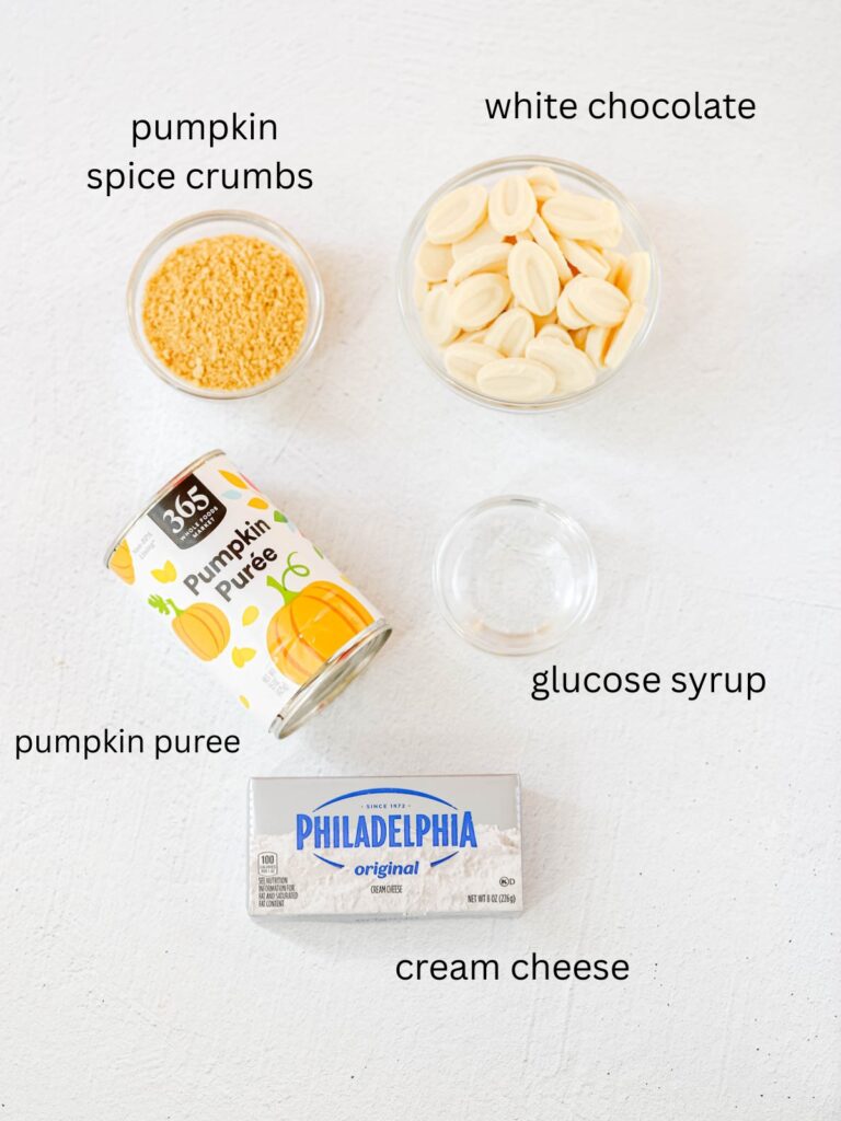 Labeled ingredients on the table. 