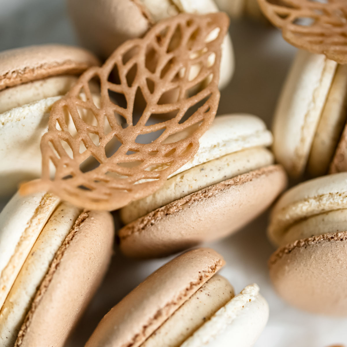 Macarons on the table.