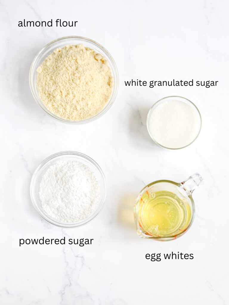 Labeled ingredients on the table.