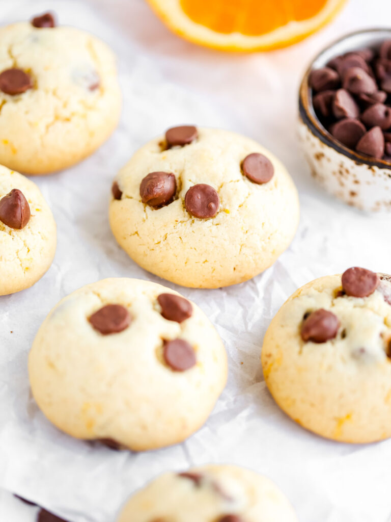 Orange chocolate chip cookies. 
