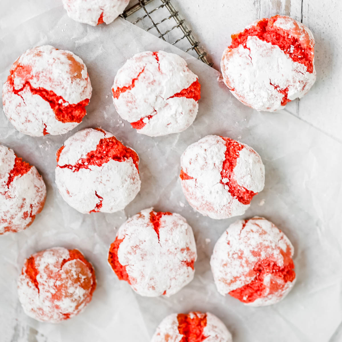 Amaretti cookies on the table.