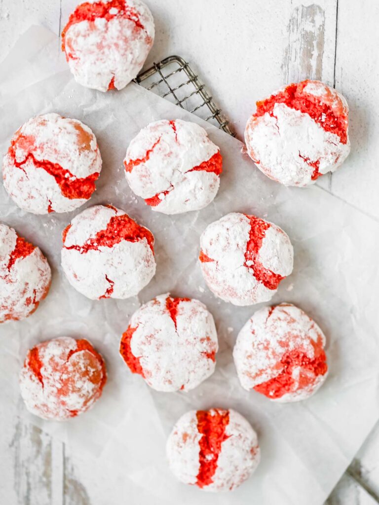 Amaretti cookies on the table. 