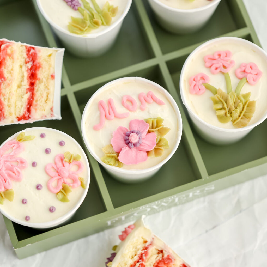 Cake in a Cup placed in the green box.