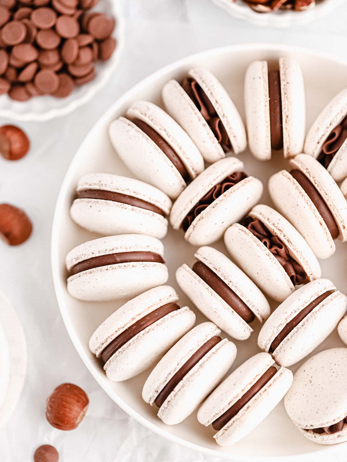 Chocolate Hazelnut Macarons - Everything Marina