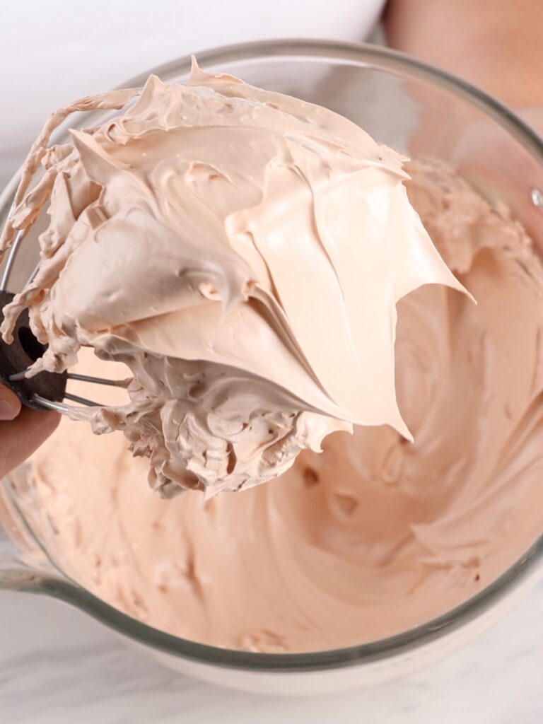 French meringue on the whisk. 