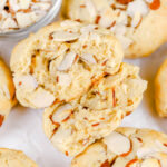 Almond chunky cookies on the table.