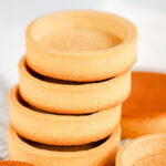 Tart crusts on the table.