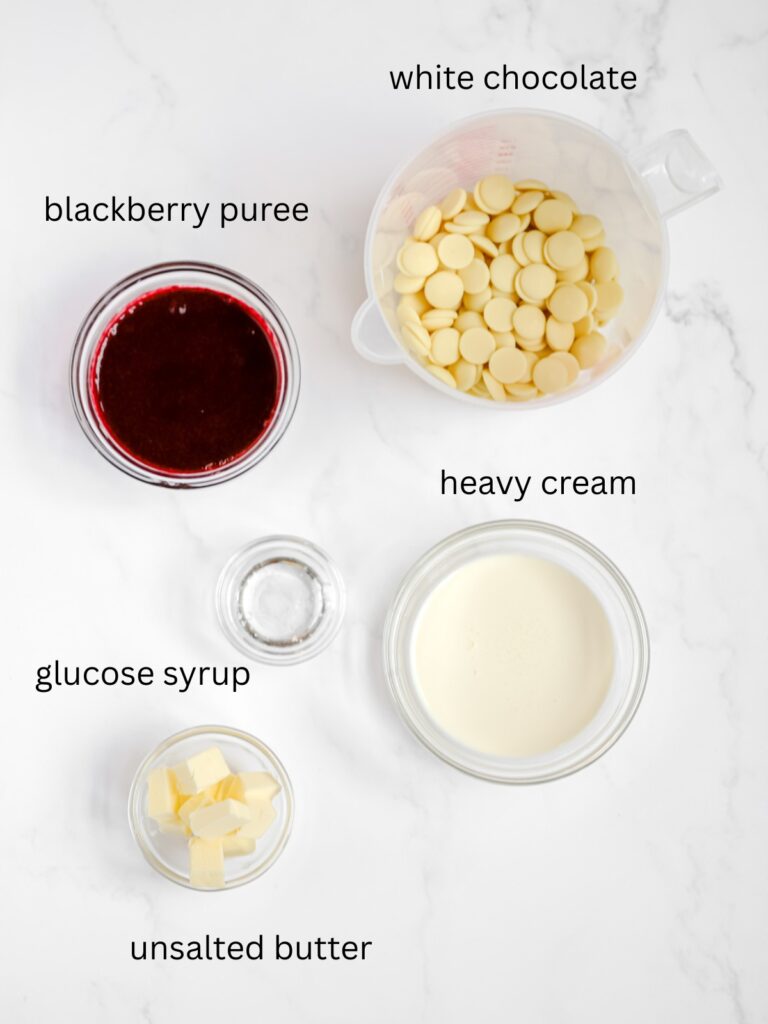 Labeled ingredients on the table. 