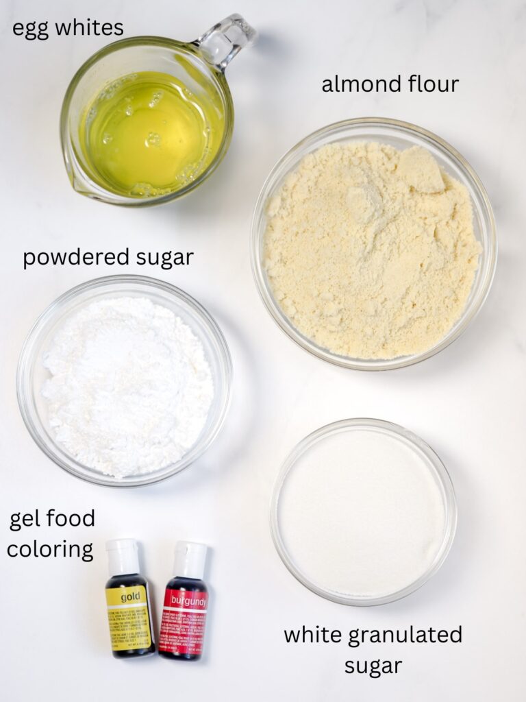 Labeled ingredients on the table. 