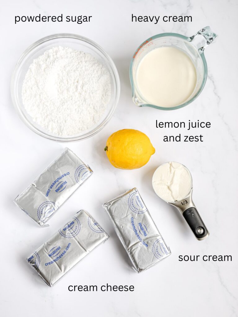 Labeled ingredients on the table.