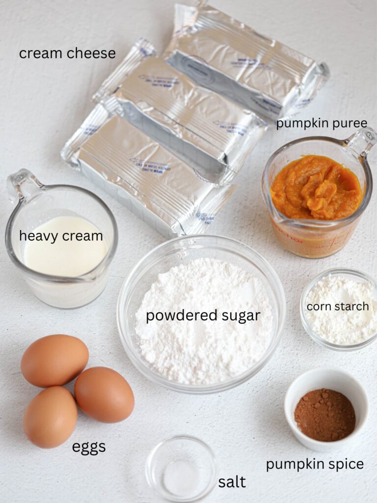 Labeled ingredients on the table. 