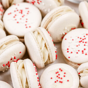 Sugar Cookie Macarons on the table.
