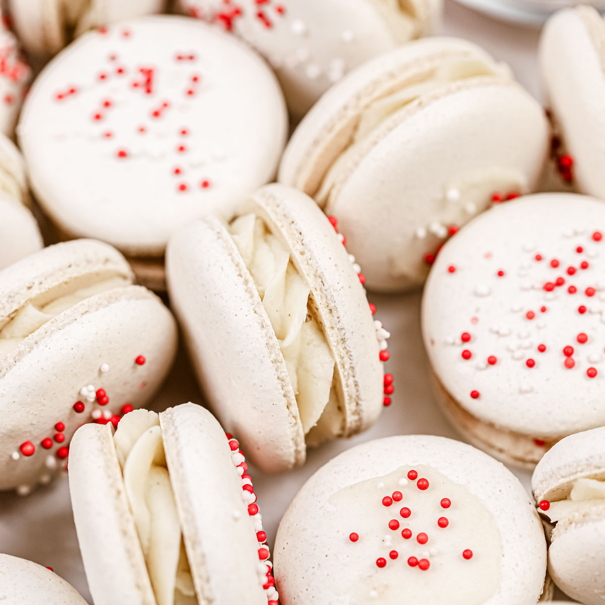Sugar Cookie Macarons on the table.