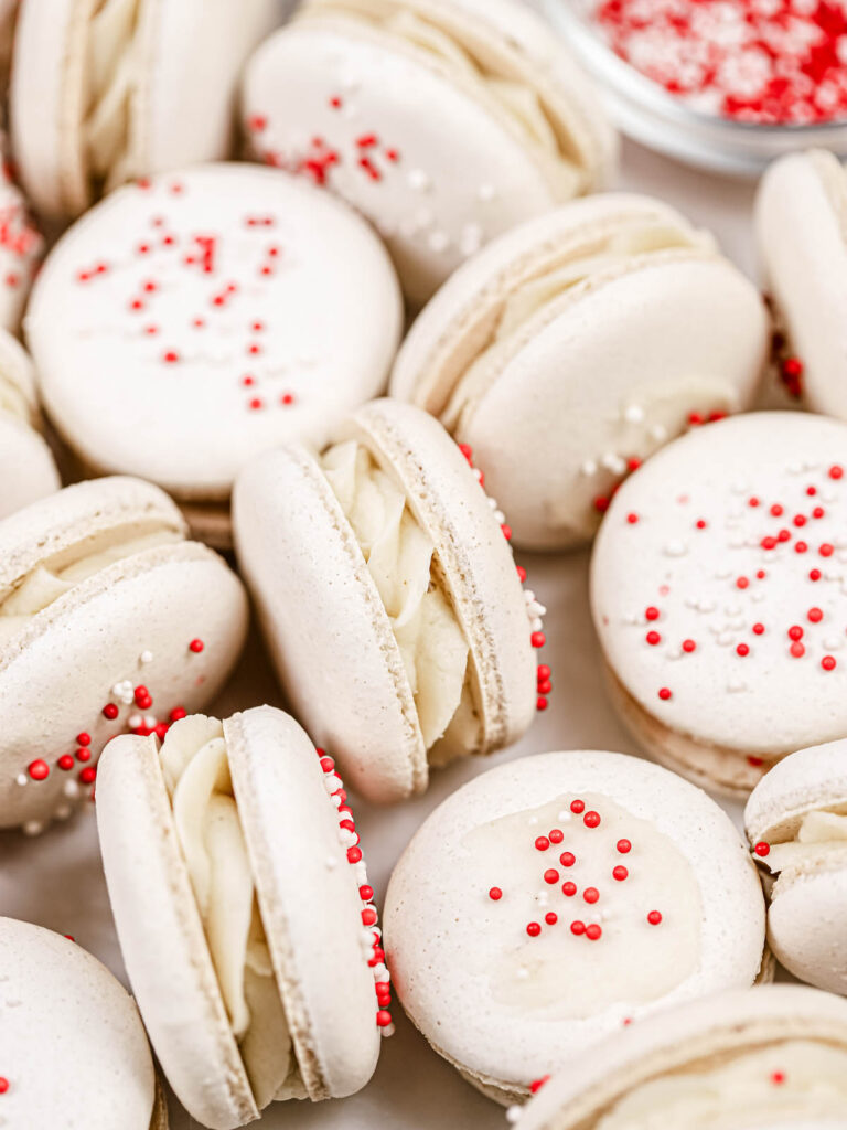 Sugar Cookie Macarons on the table.