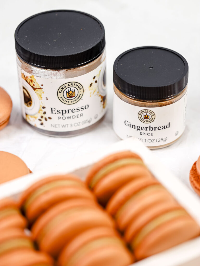 Gingerbread latte macarons. 