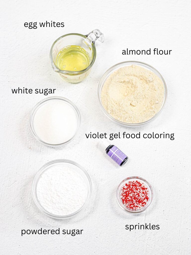 Labeled ingredients on the table.