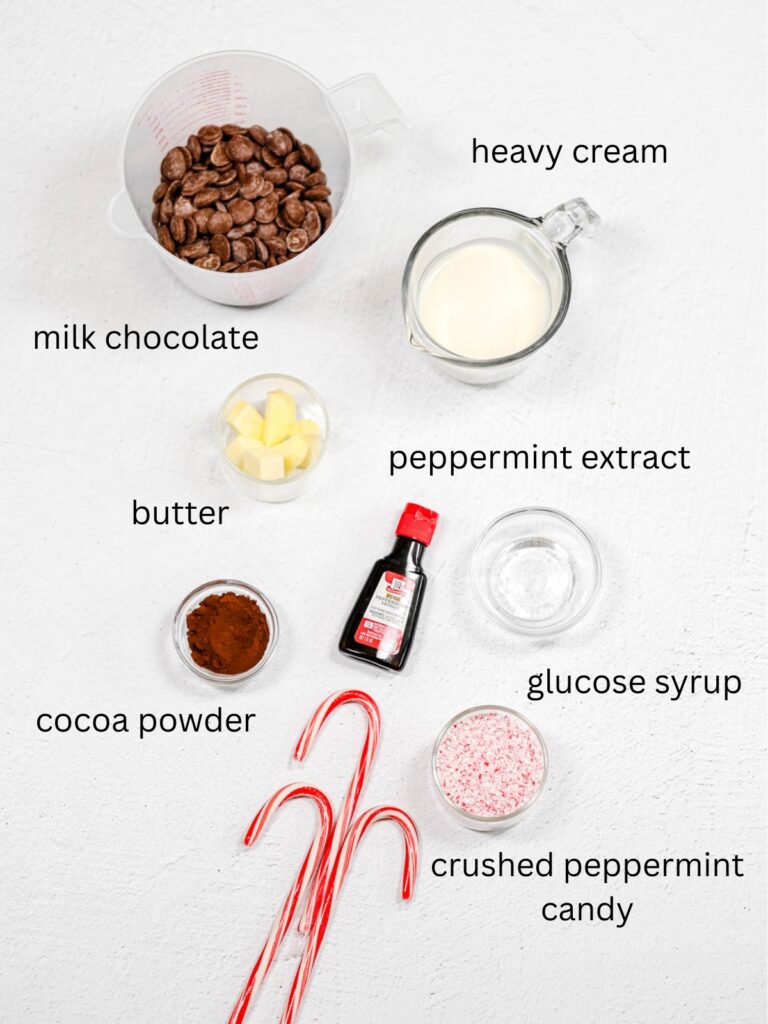 Labeled ingredients on the table.
