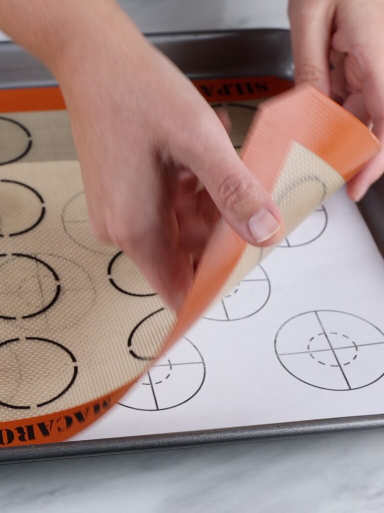 Template under baking mat. 