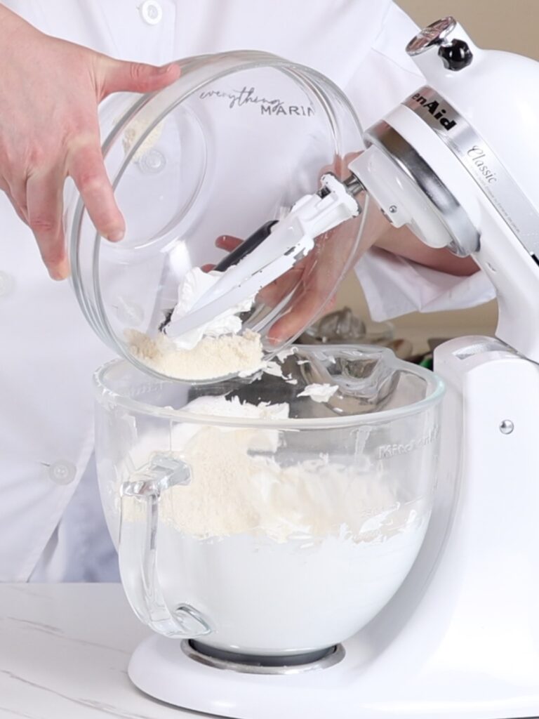 Stand mixer with the bowl. 