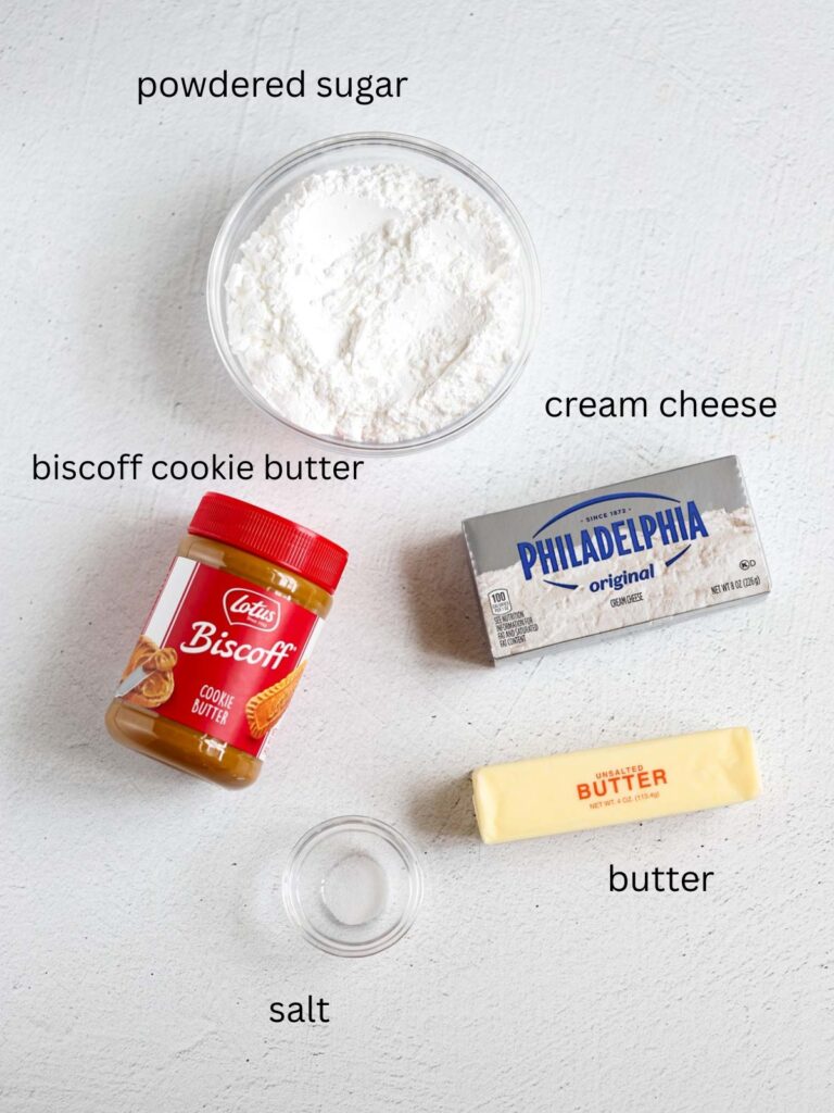 Labeled ingredients on the table. 