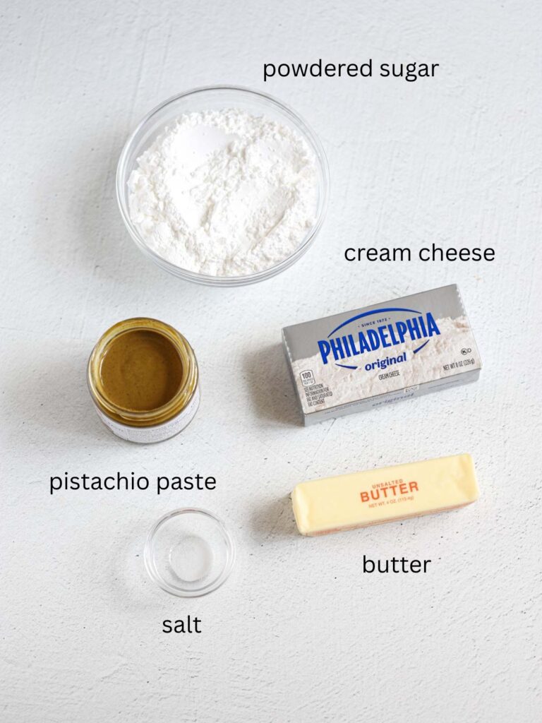 Labeled ingredients on the table. 