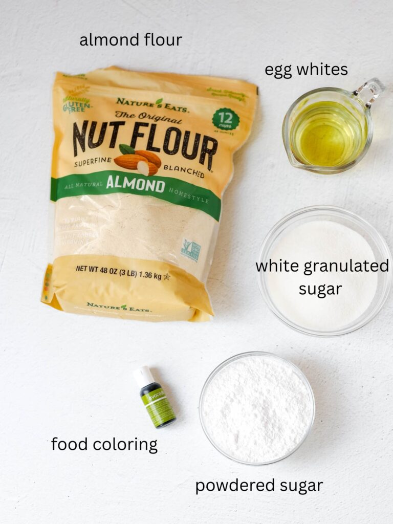 Labeled ingredients on the table.