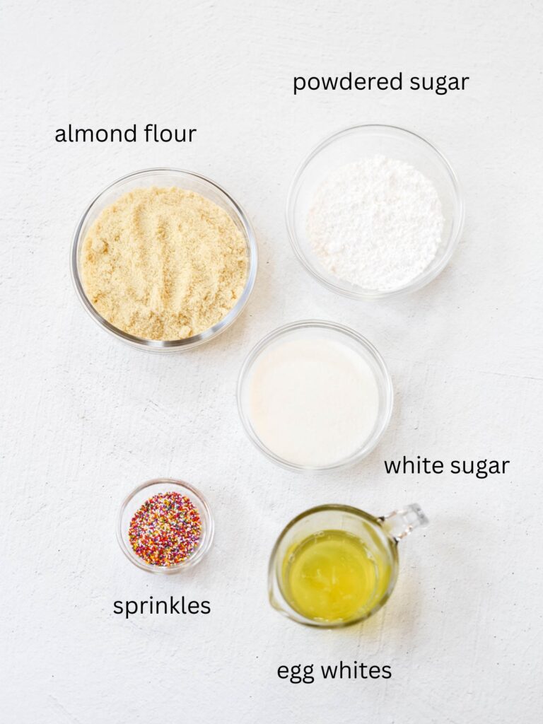 Labeled ingredients on the table.