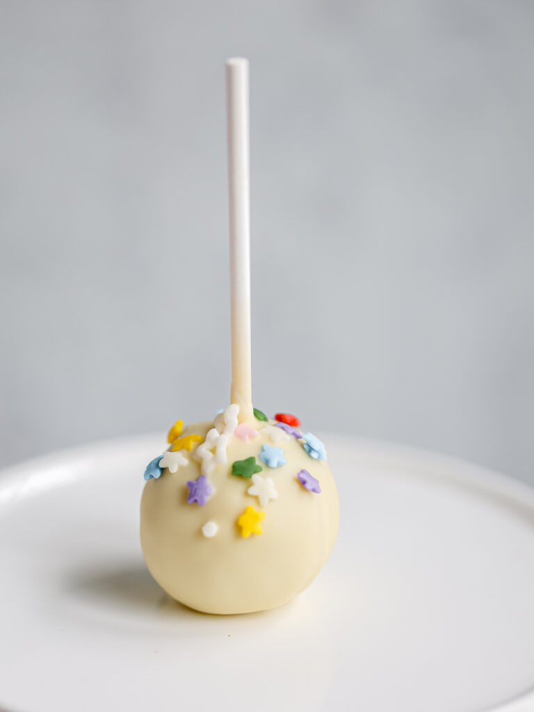 Homemade cake pop on the table. 