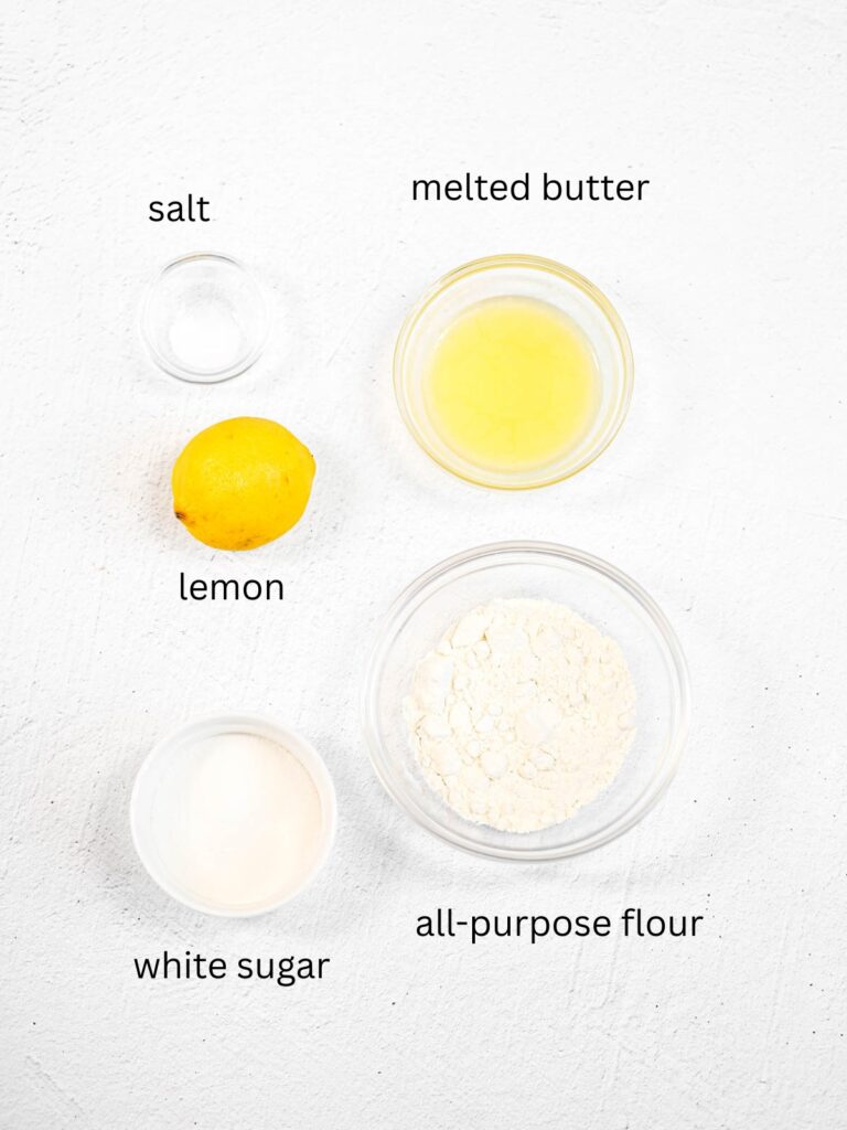 Labeled ingredients on the table.