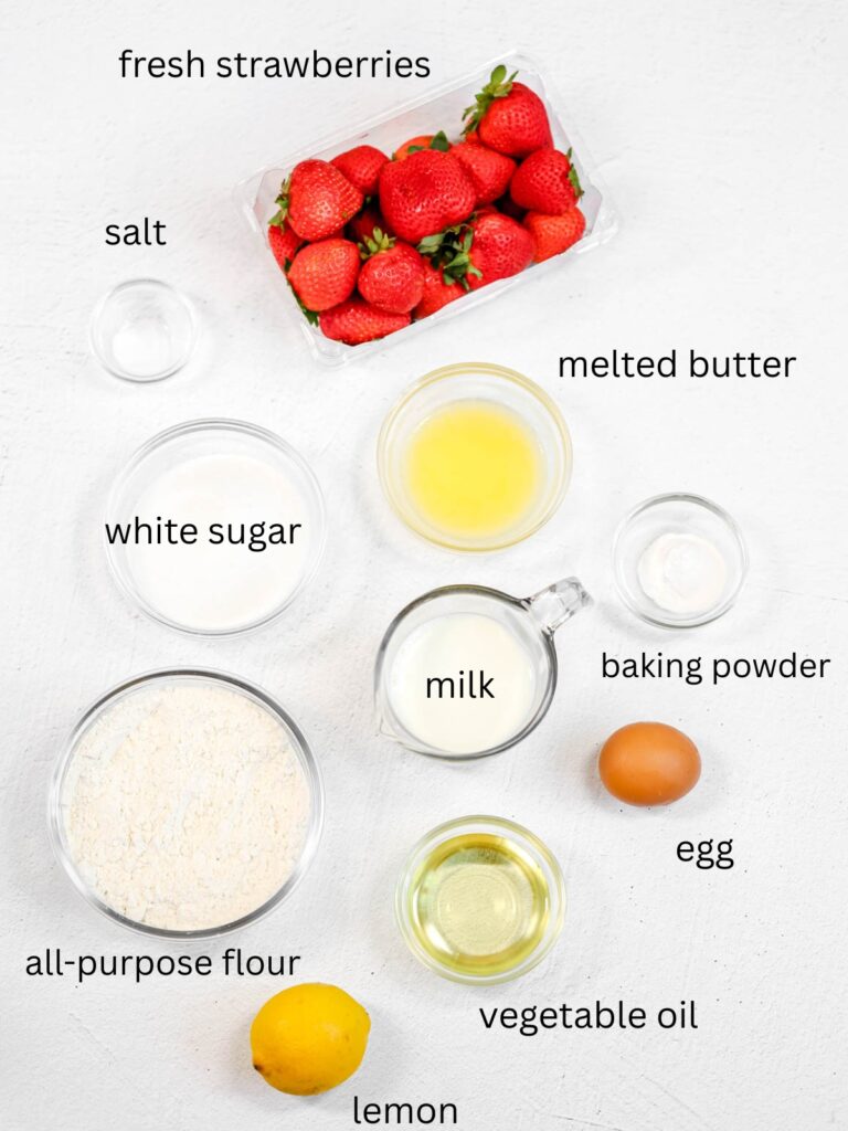 Labeled ingredients on the table.