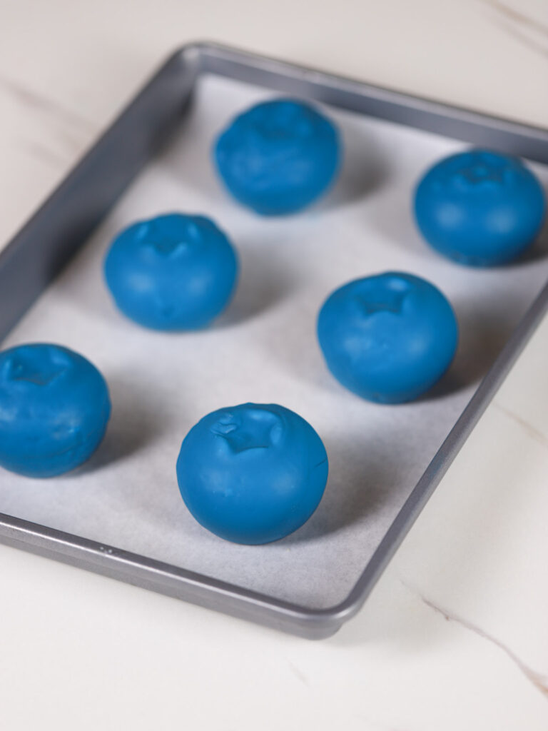 Viral Blueberry Dessert on the tray. 