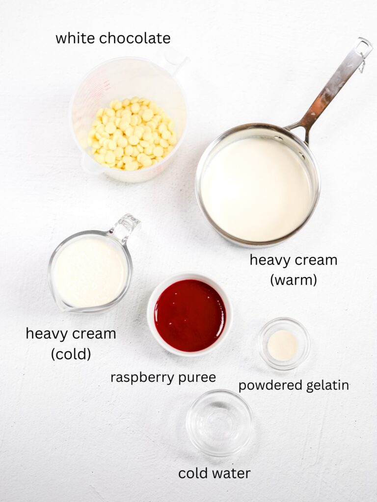 Listed ingredients on the table.