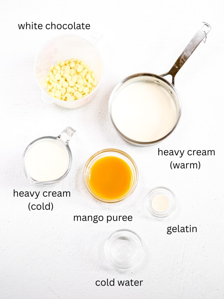 Labeled ingredients on the table.