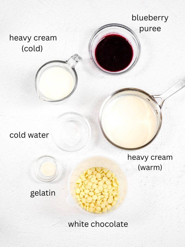 Labeled ingredients on the table. 