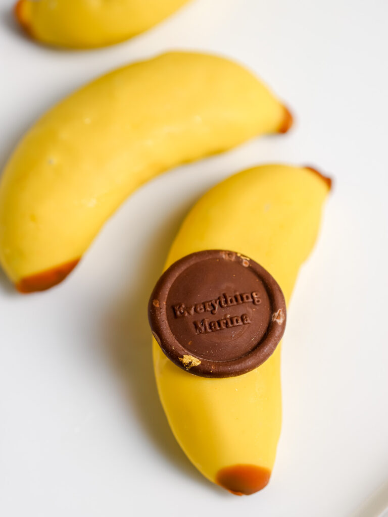 Viral banana dessert on the table.