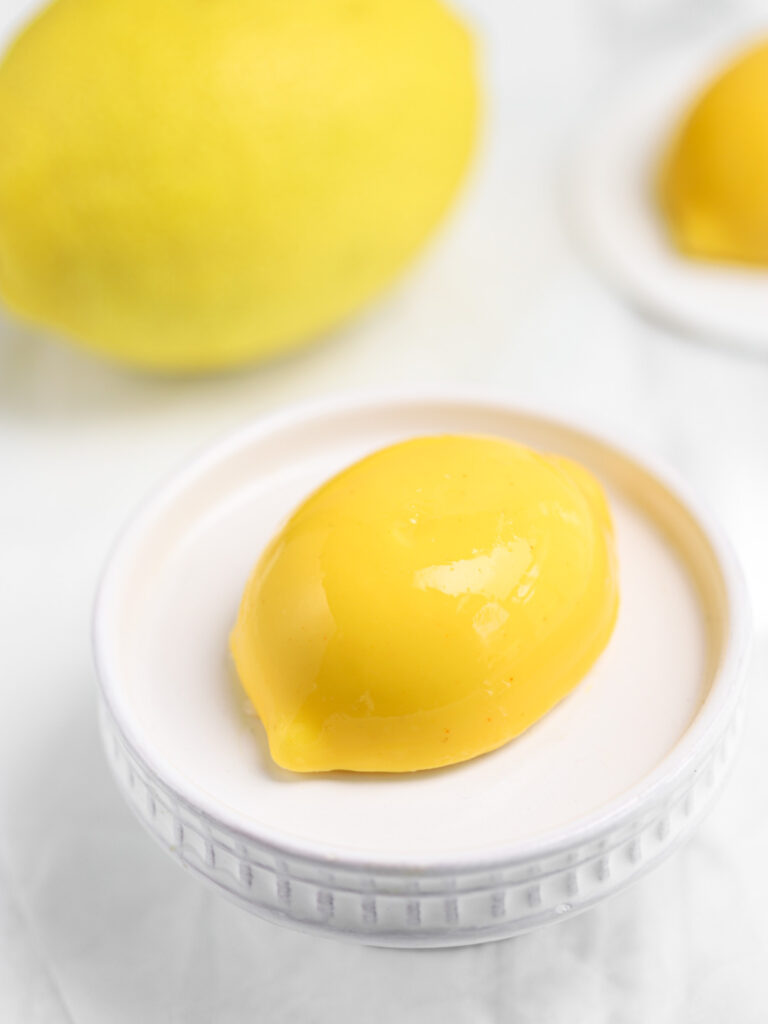 Viral lemon dessert on the plate.