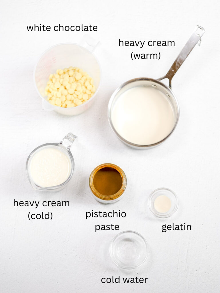 Labeled ingredients on the table.