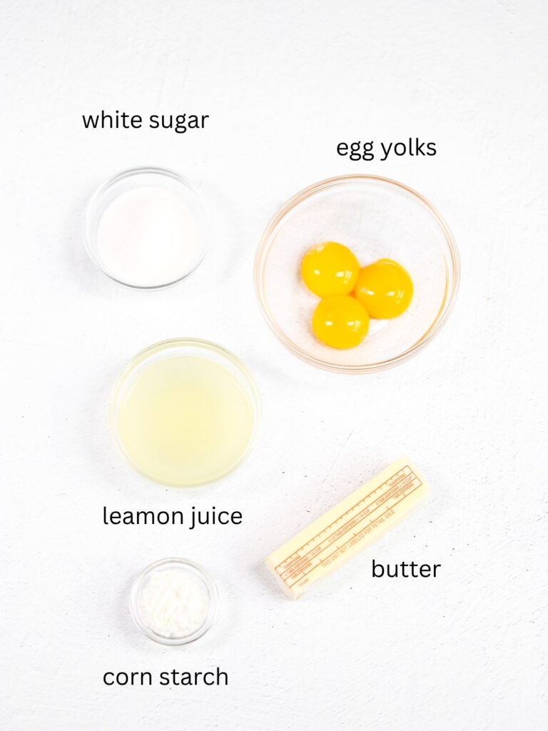 Labeled ingredients on the table.
