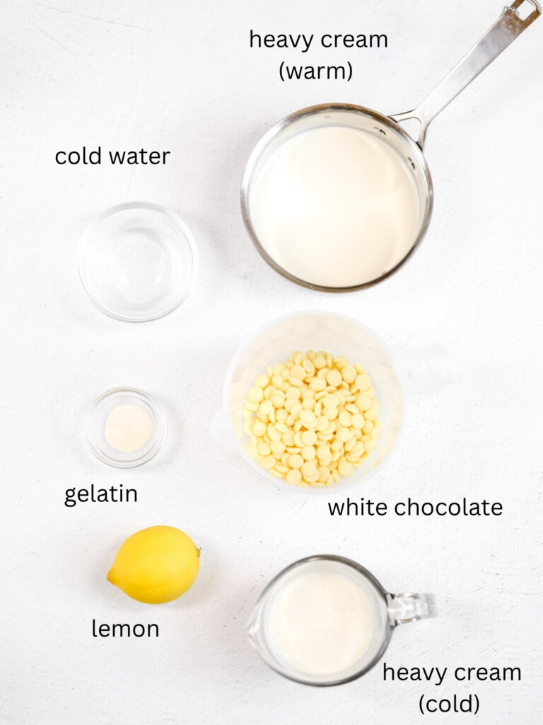 Labeled ingredients on the table.