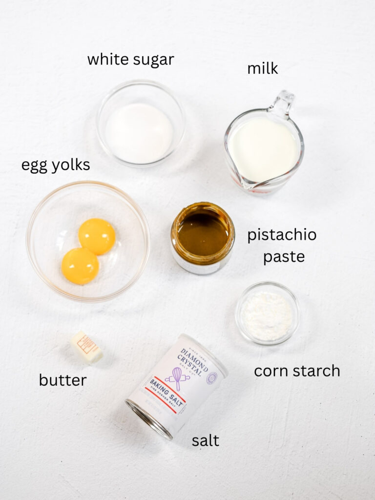 Labeled ingredients on the table.