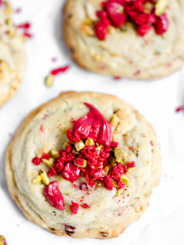 Pistachio raspberry cookies. 